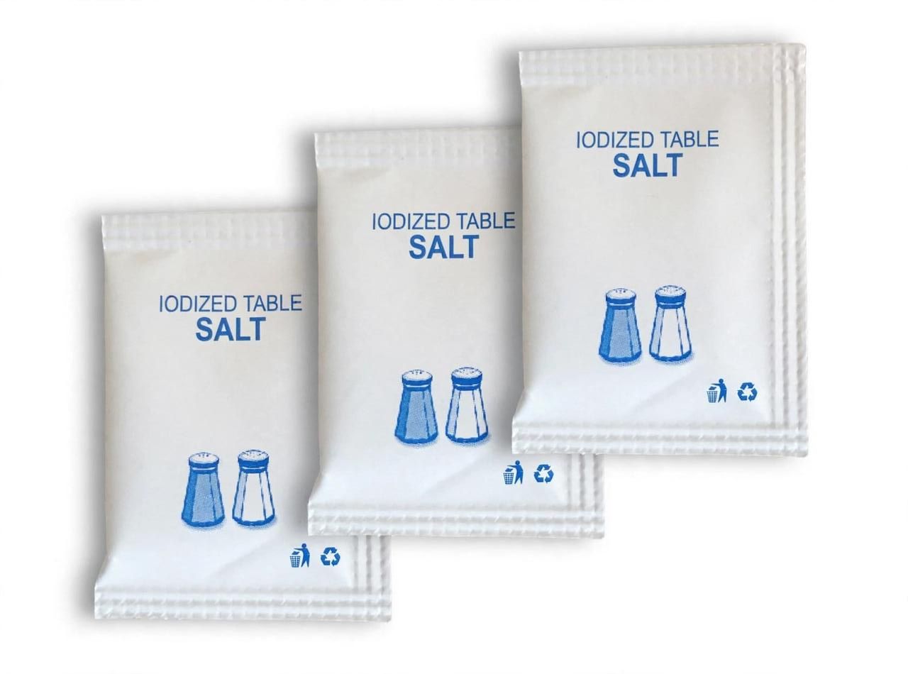 Iodized Table Salt food-service packaging